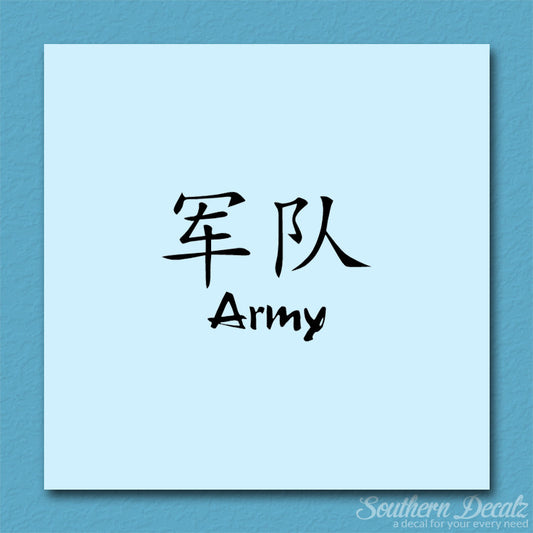 Chinese Symbols "Army"