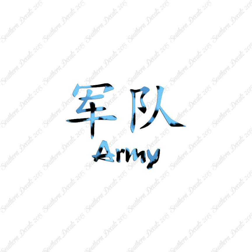 Chinese Symbols "Army"