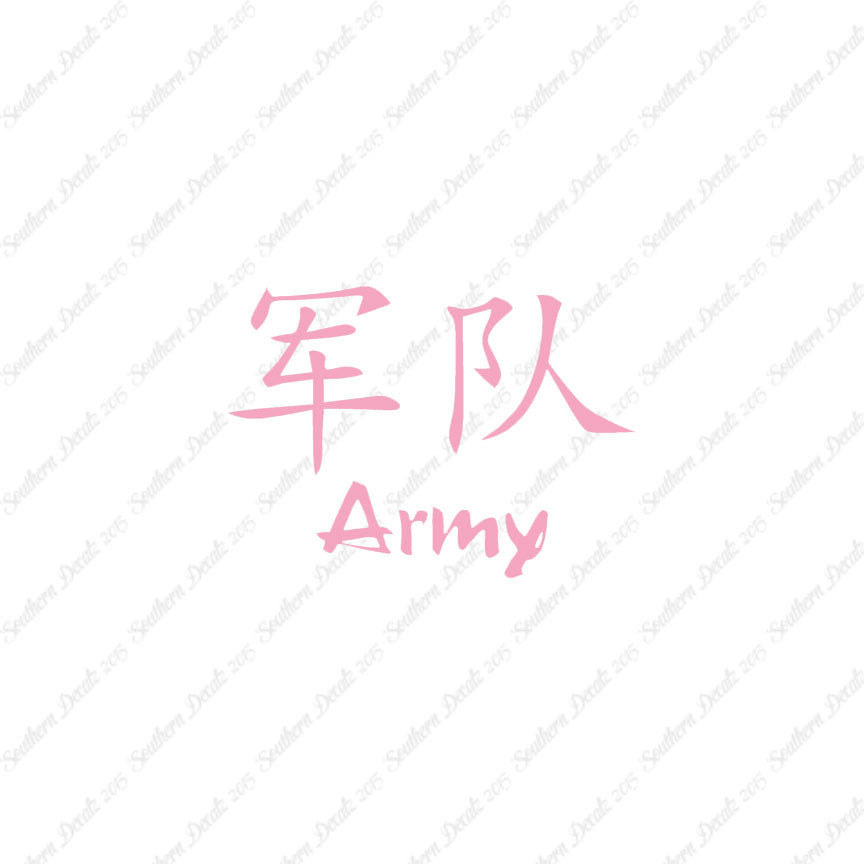 Chinese Symbols "Army"