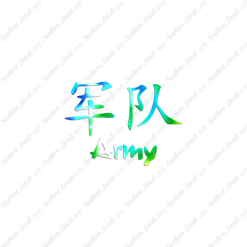 Chinese Symbols "Army"