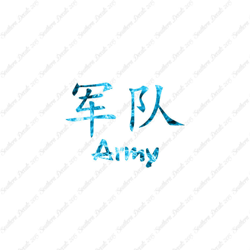 Chinese Symbols "Army"