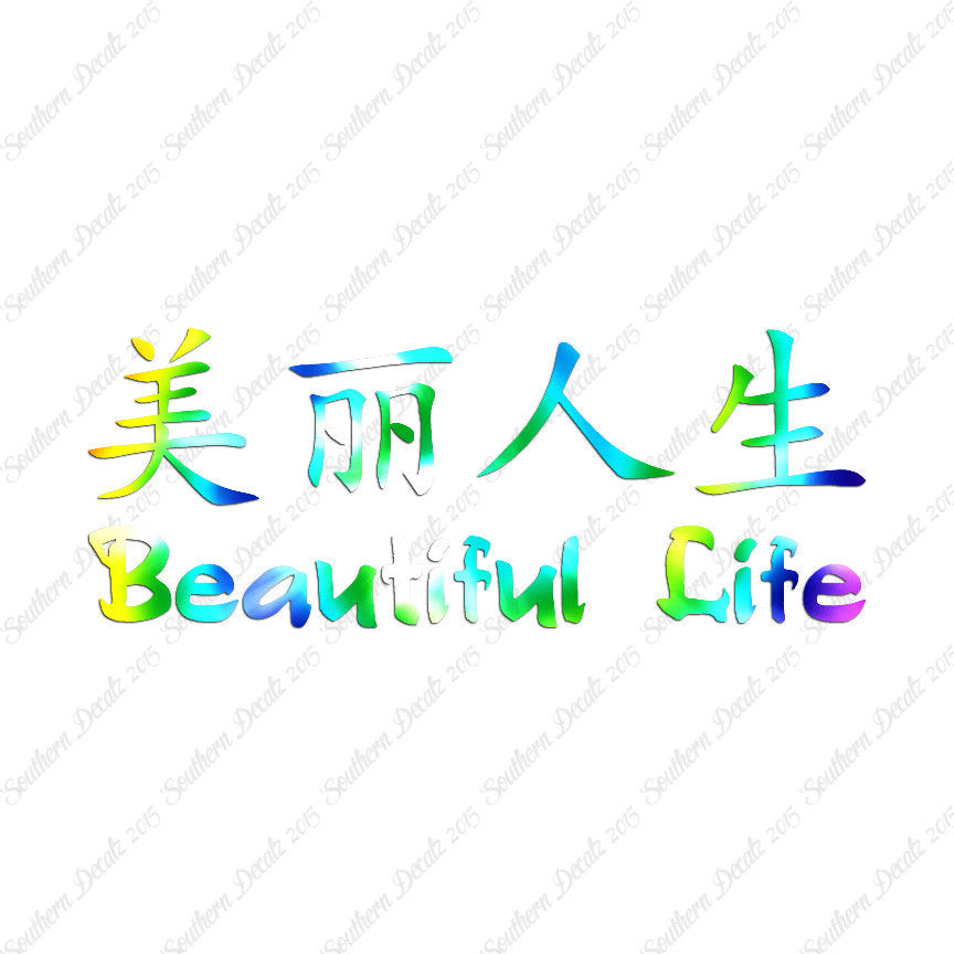 Chinese Symbols "Beautiful Life"