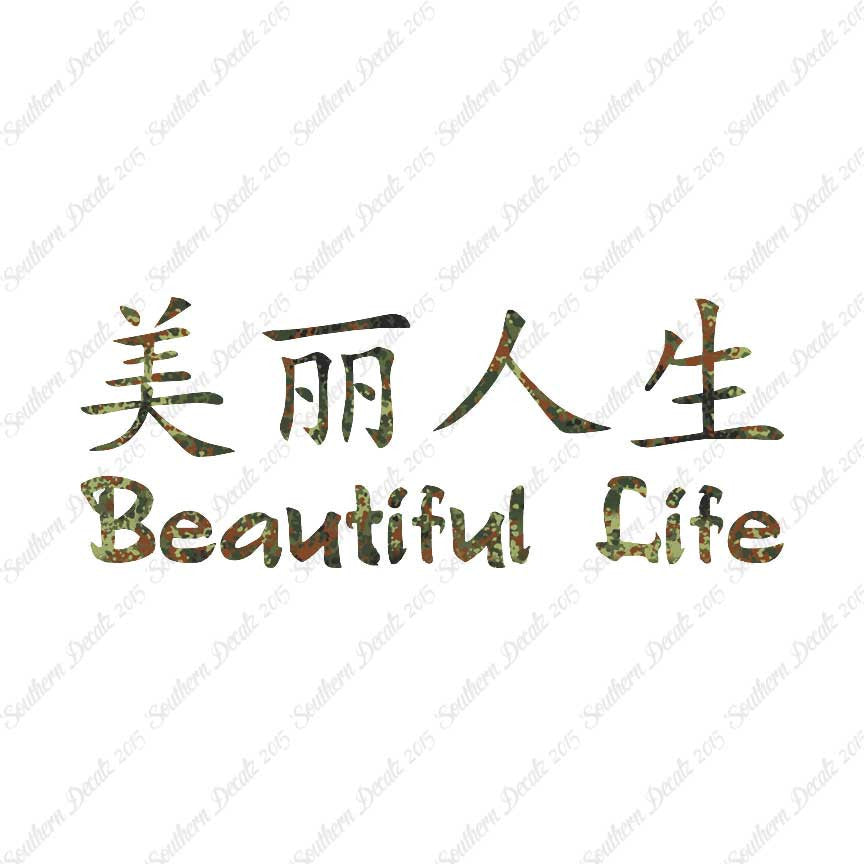 Chinese Symbols "Beautiful Life"