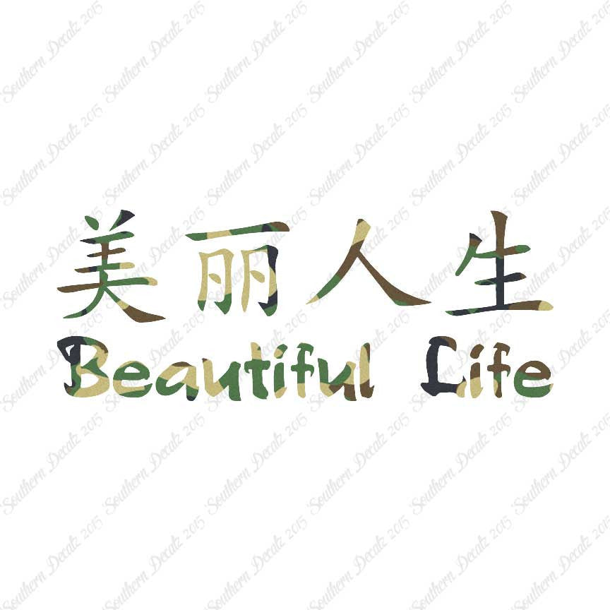 Chinese Symbols "Beautiful Life"
