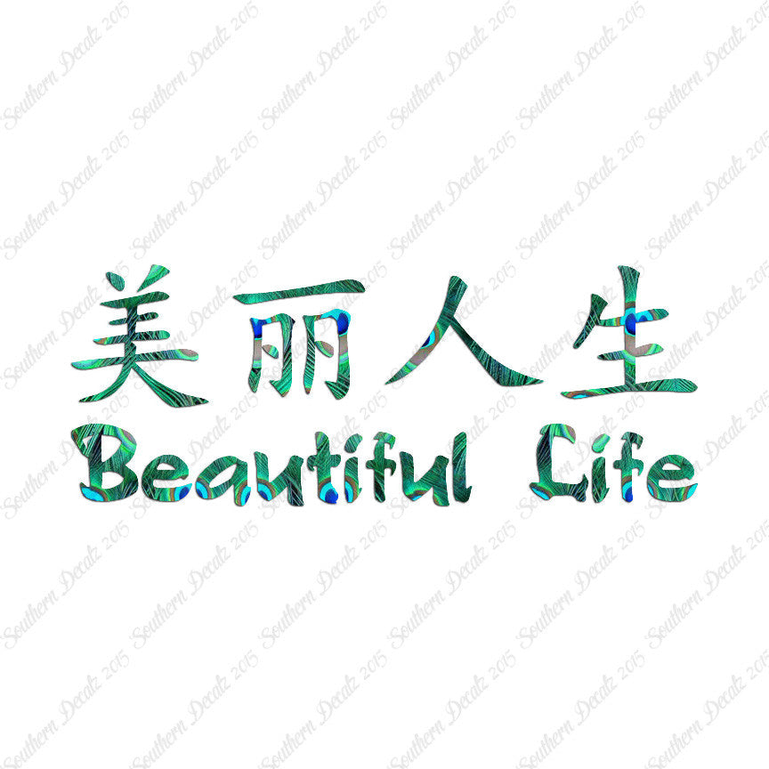 Chinese Symbols "Beautiful Life"