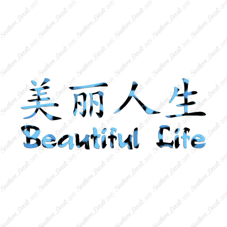 Chinese Symbols "Beautiful Life"