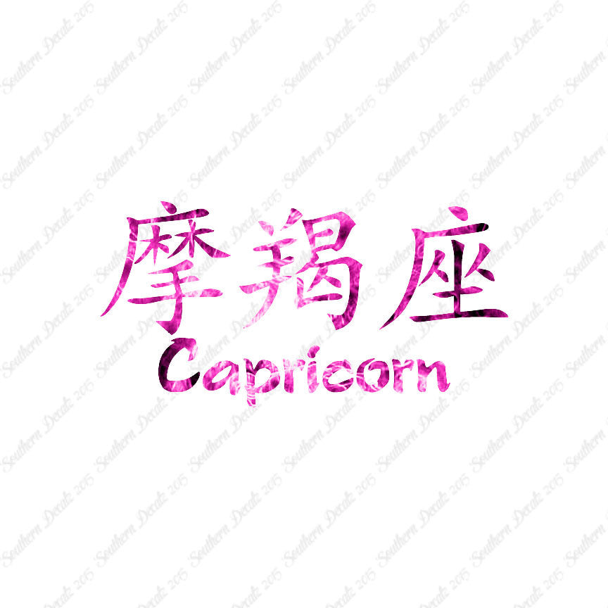 Chinese Symbols "Capricorn"