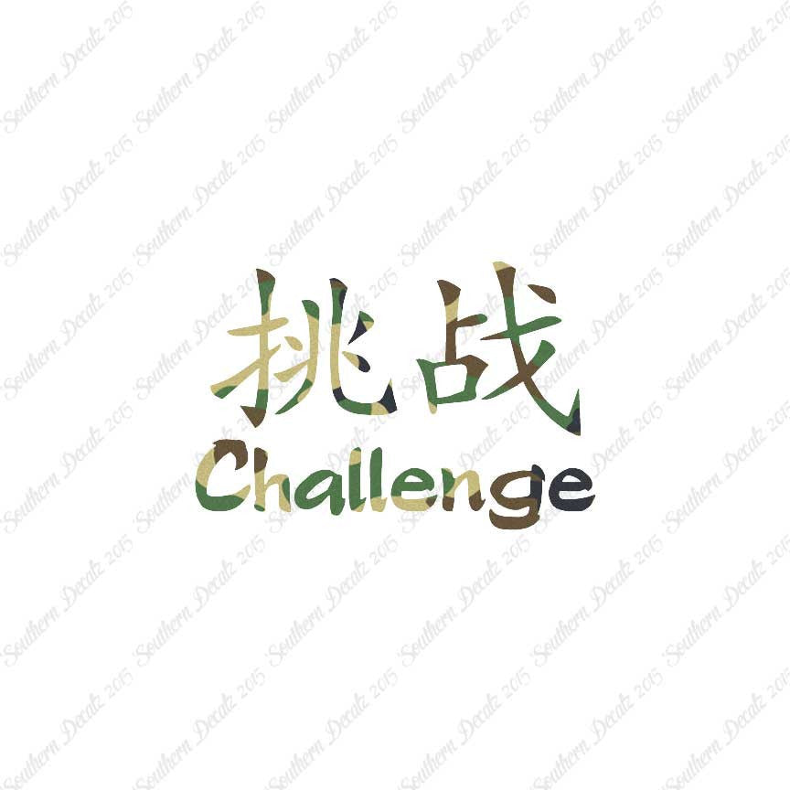 Chinese Symbols "Challenge"