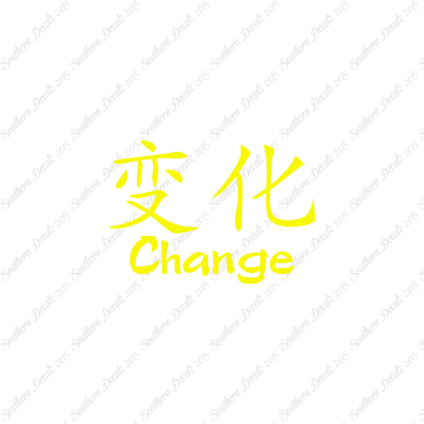 Chinese Symbols "Change"