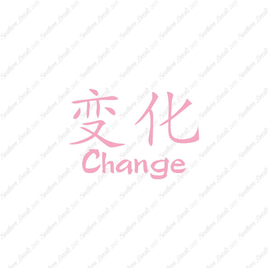 Chinese Symbols "Change"