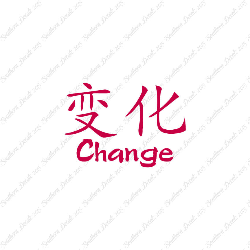 Chinese Symbols "Change"