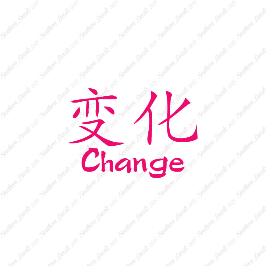 Chinese Symbols "Change"