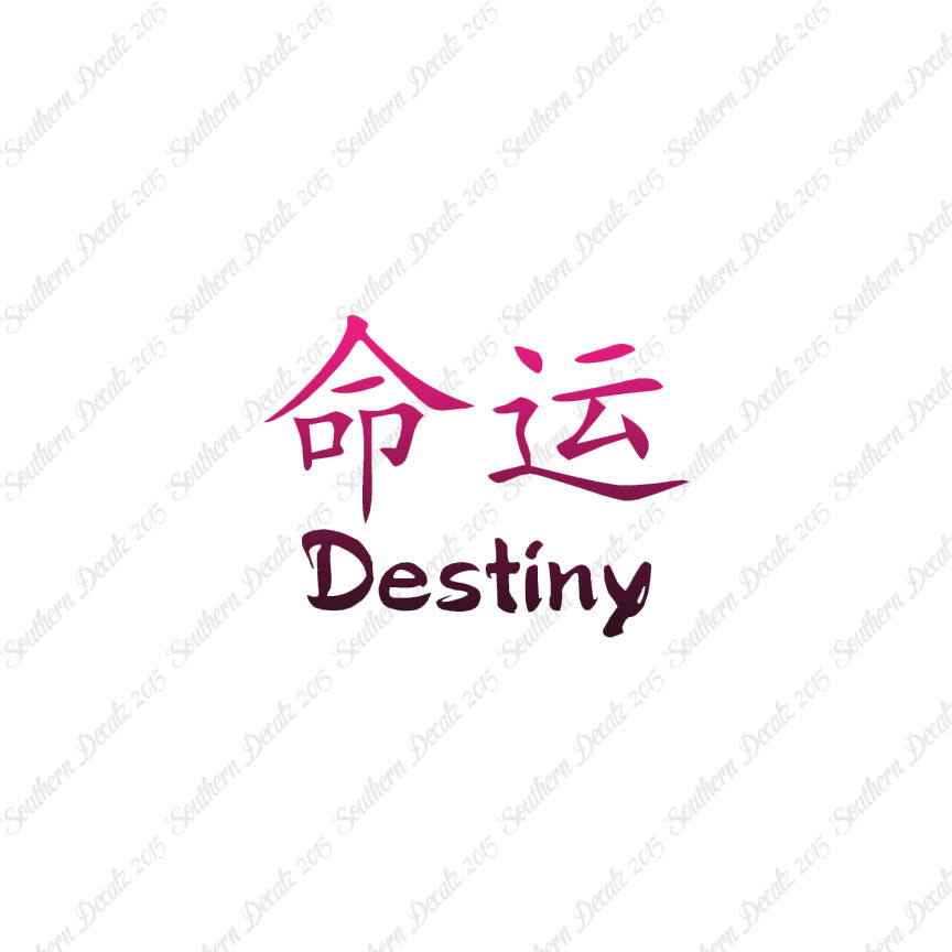 Chinese Symbols "Destiny"