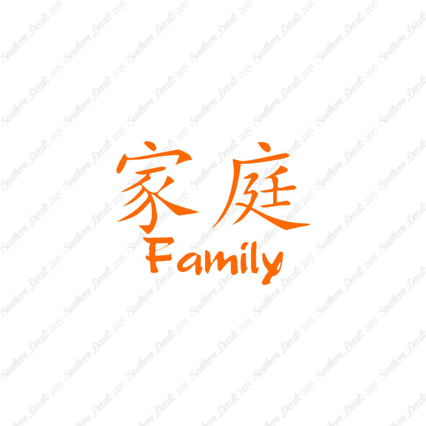 Chinese Symbols "Family"