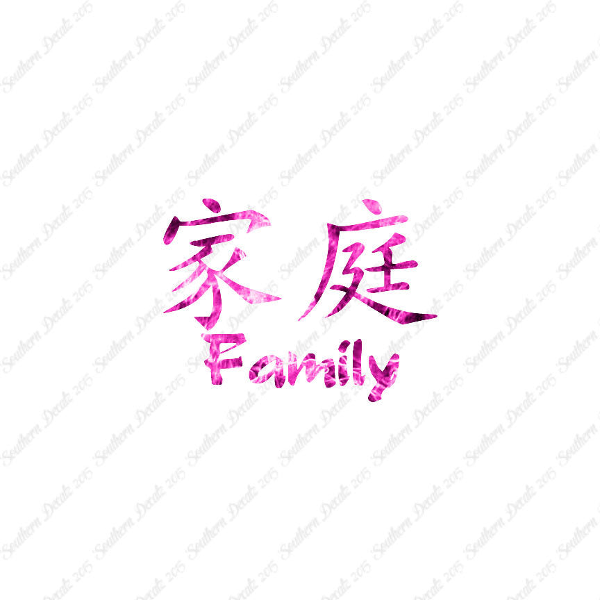 Chinese Symbols "Family"