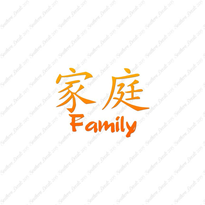 Chinese Symbols "Family"