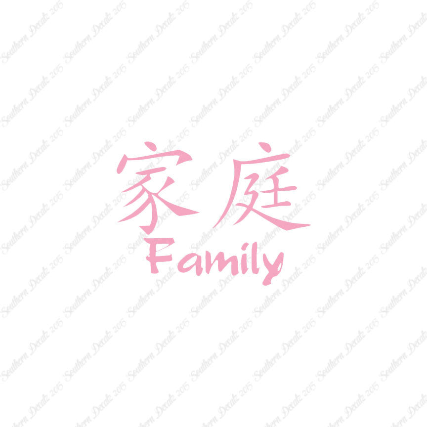 Chinese Symbols "Family"