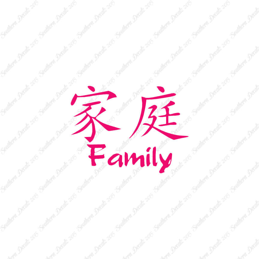 Chinese Symbols "Family"