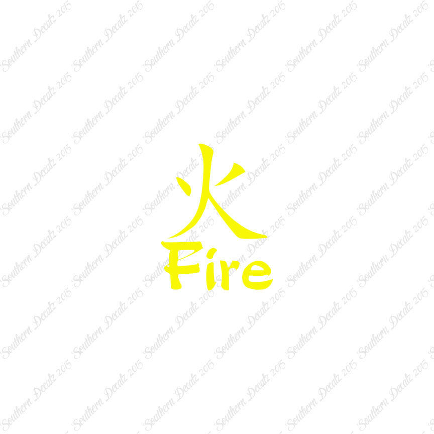 Chinese Symbols "Fire"