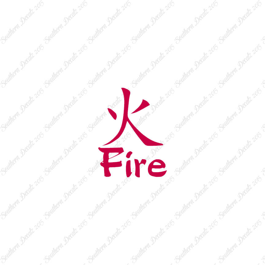 Chinese Symbols "Fire"