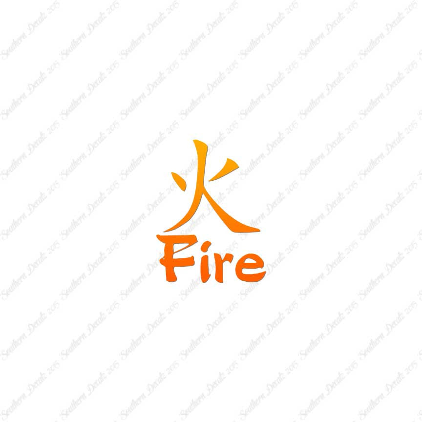 Chinese Symbols "Fire"