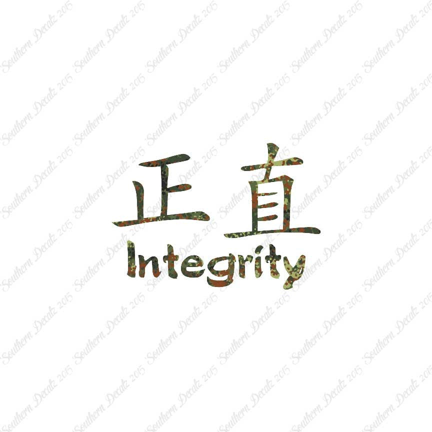 Chinese Symbols "Integrity"