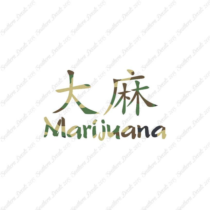 Chinese Symbols "Marijuana"
