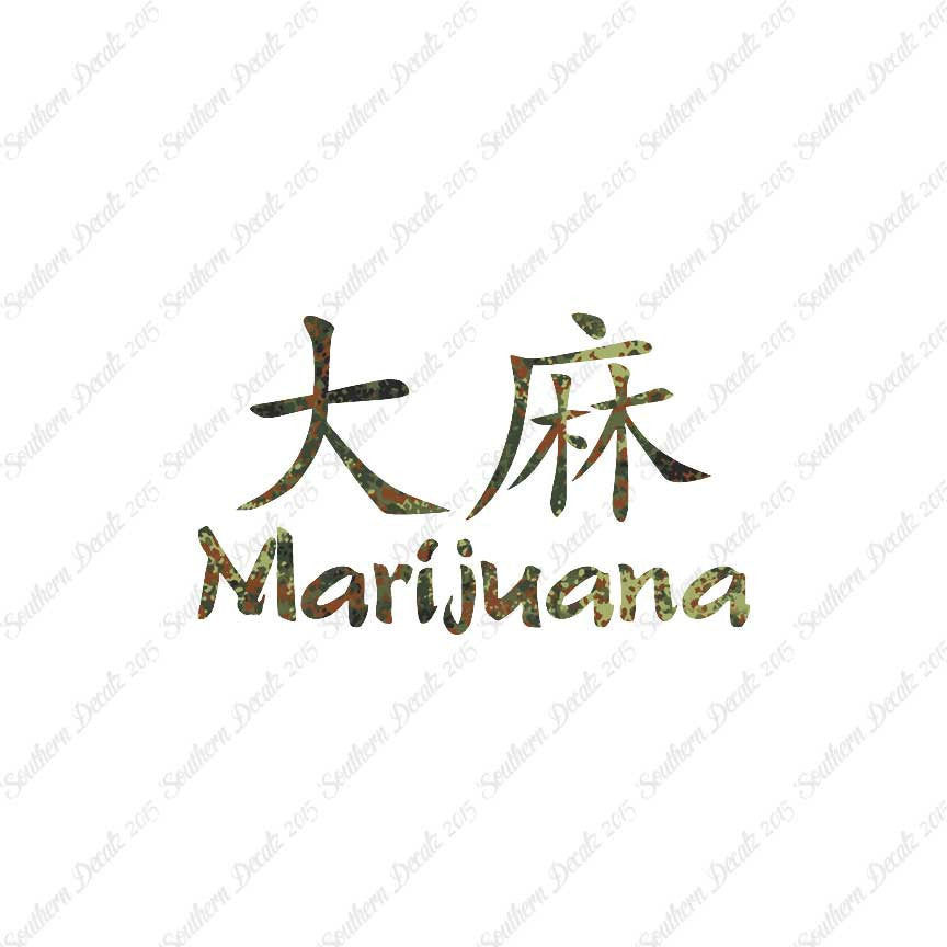 Chinese Symbols "Marijuana"