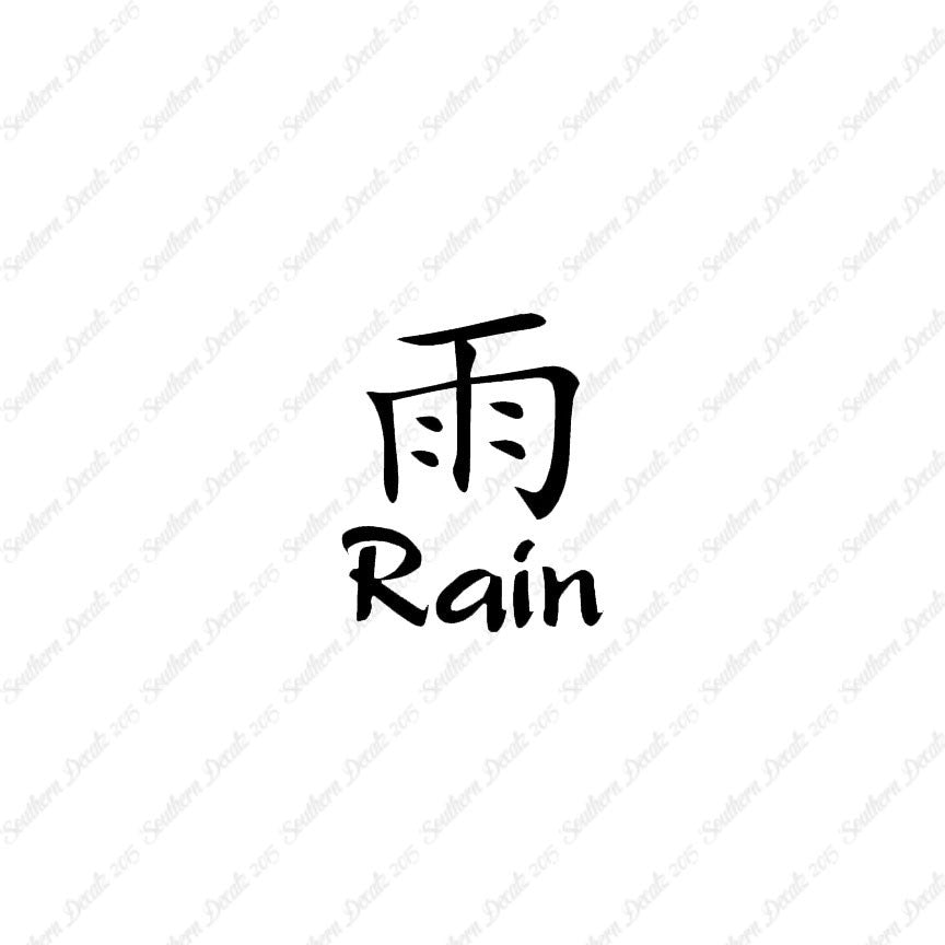 Chinese Symbols "Rain"