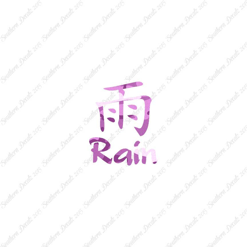 Chinese Symbols "Rain"