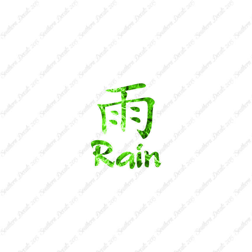 Chinese Symbols "Rain"
