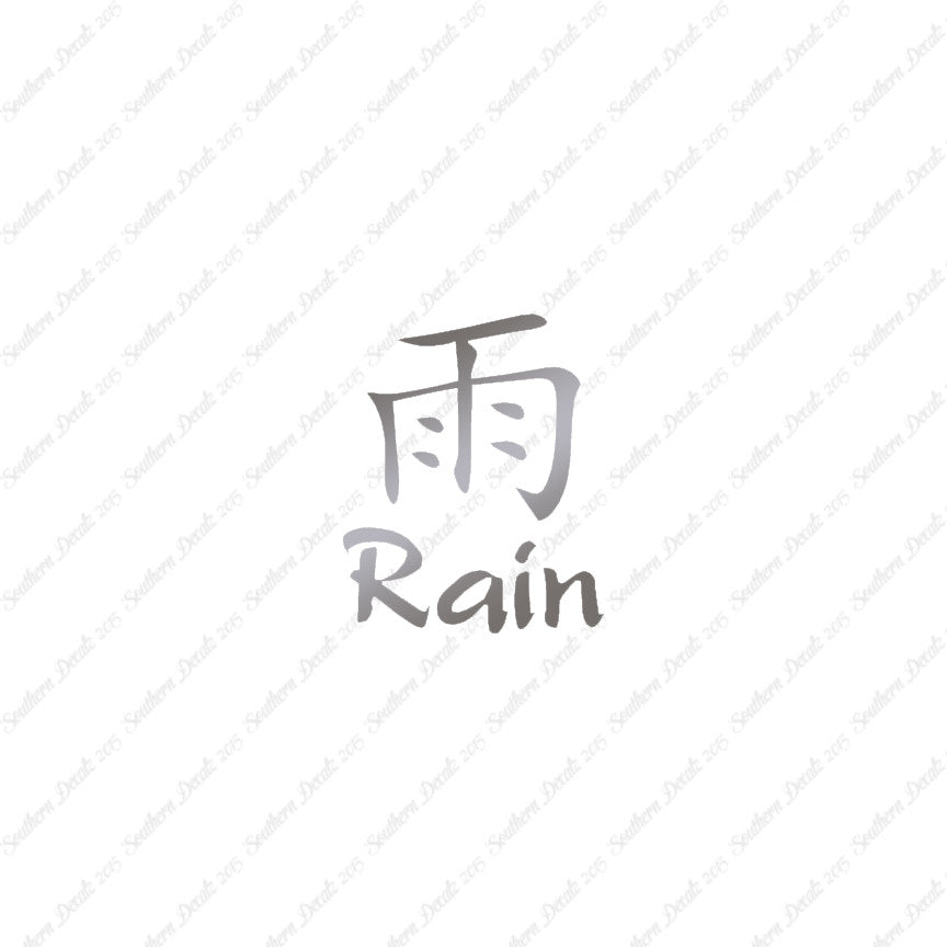 Chinese Symbols "Rain"