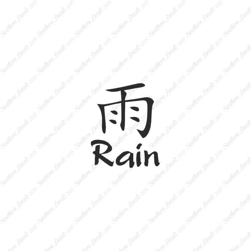 Chinese Symbols "Rain"
