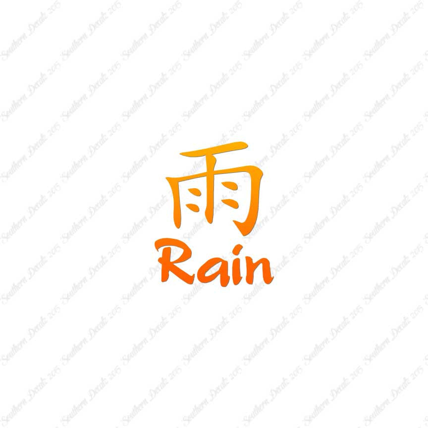 Chinese Symbols "Rain"