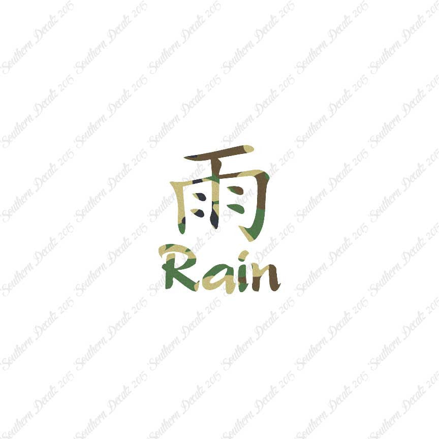 Chinese Symbols "Rain"