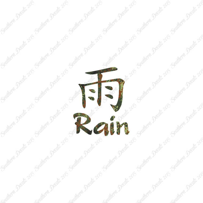 Chinese Symbols "Rain"