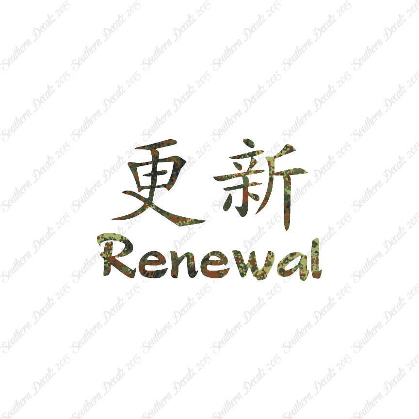 Chinese Symbols "Renewal"