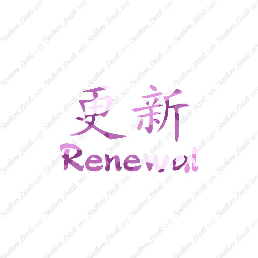 Chinese Symbols "Renewal"