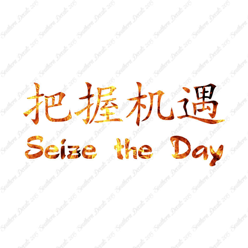 Chinese Symbols "Seize The Day"