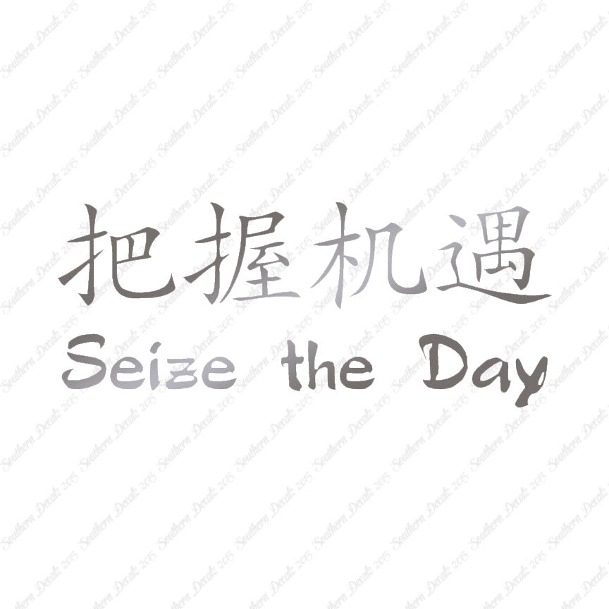 Chinese Symbols "Seize The Day"