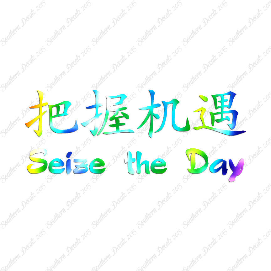 Chinese Symbols "Seize The Day"