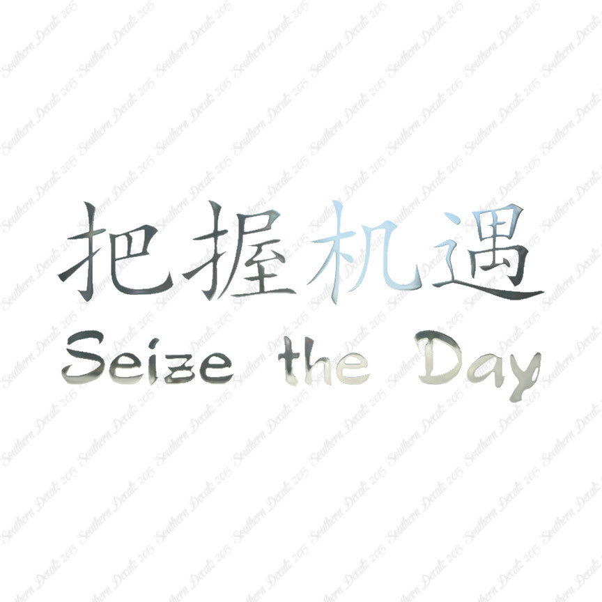 Chinese Symbols "Seize The Day"