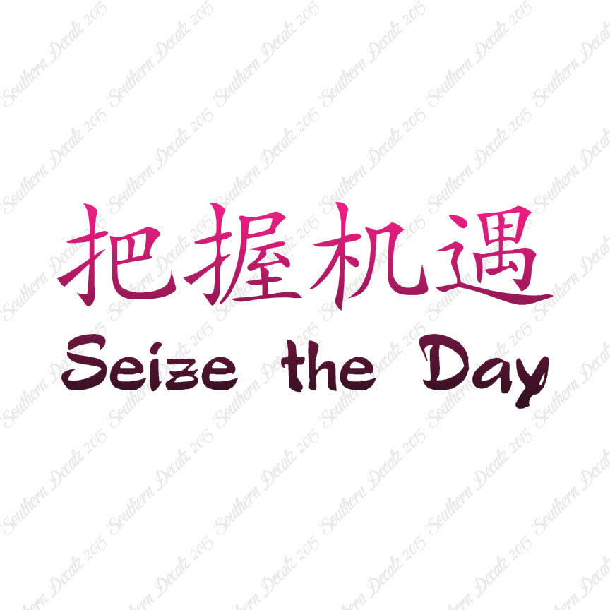Chinese Symbols "Seize The Day"
