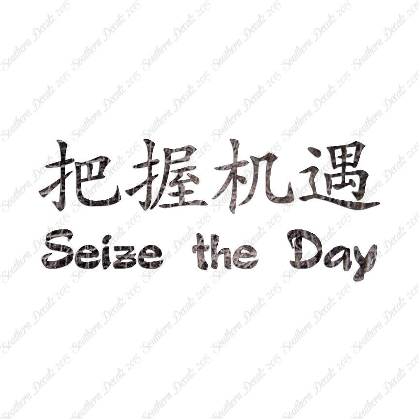 Chinese Symbols "Seize The Day"