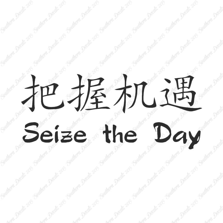 Chinese Symbols "Seize The Day"