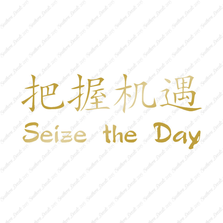 Chinese Symbols "Seize The Day"