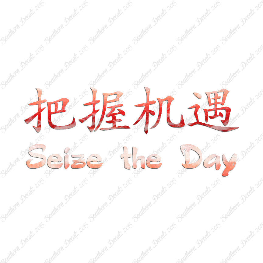 Chinese Symbols "Seize The Day"