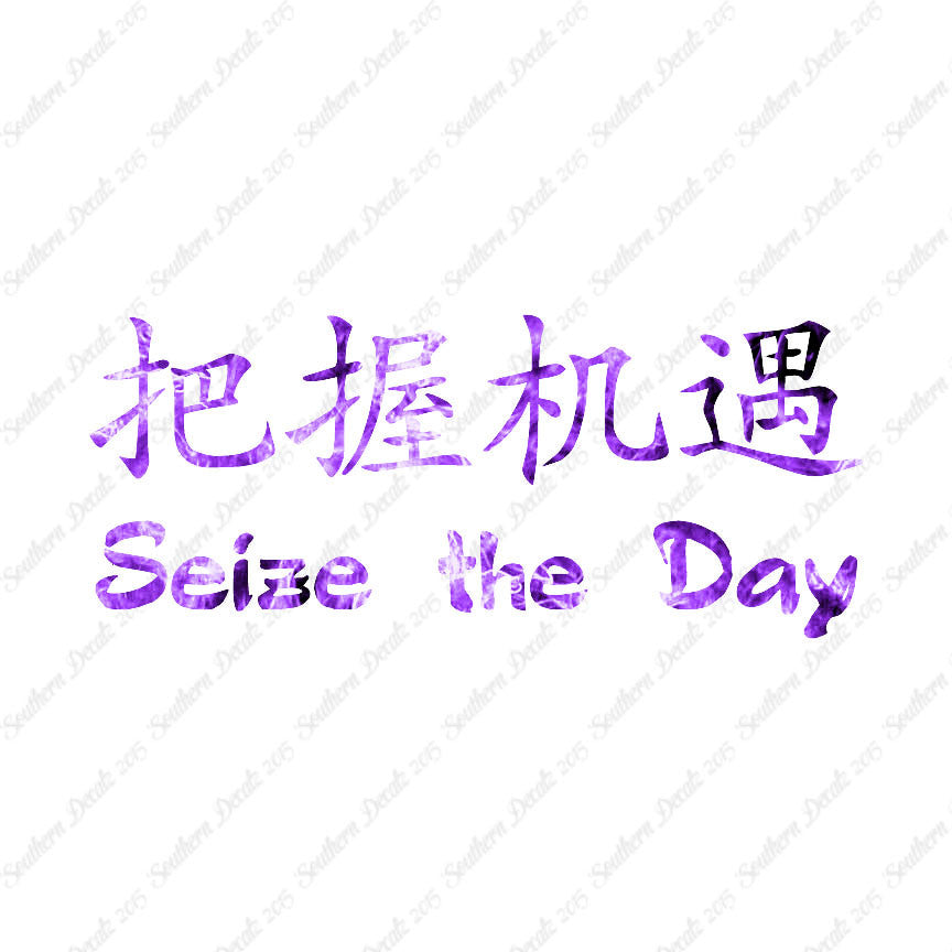Chinese Symbols "Seize The Day"