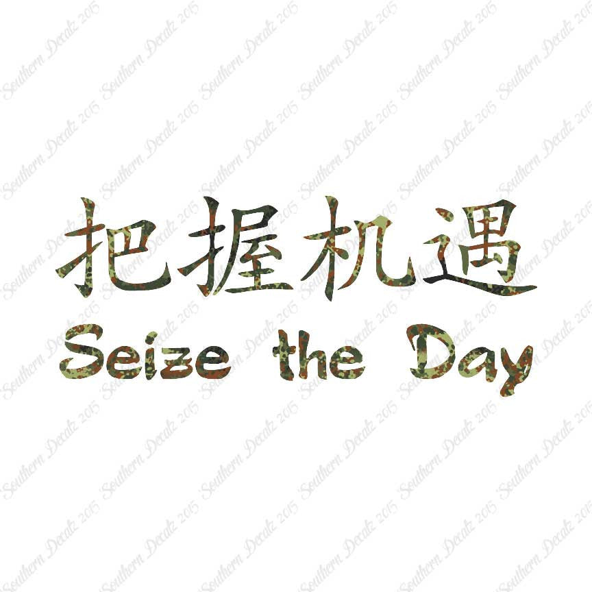 Chinese Symbols "Seize The Day"