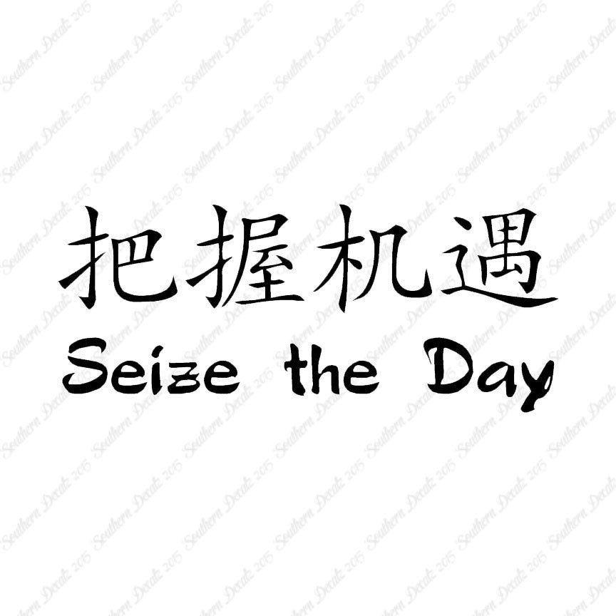 Chinese Symbols "Seize The Day"